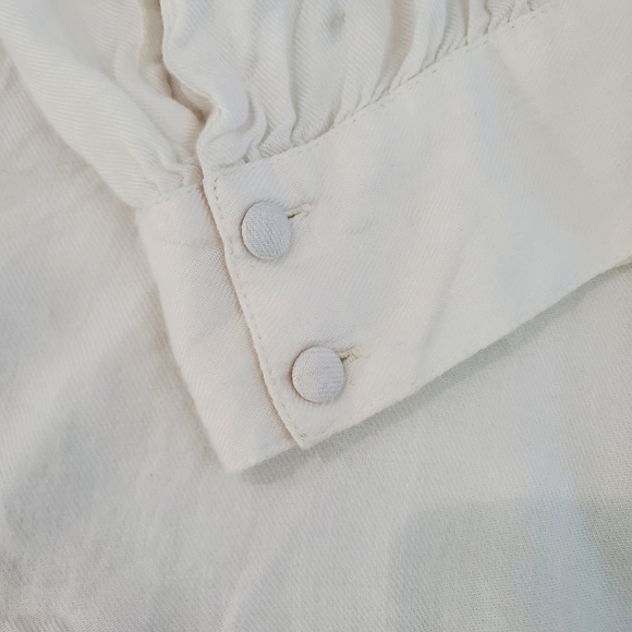 SOFT JOIE Cream Button-Up Top with Cording Embellishments Size M - Picture 9 of 14